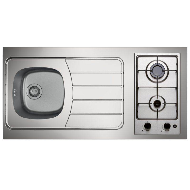 Evier inox reversible 1 cuve 120 cm domino gaz Evier inox reversible 1 cuve 120 cm domino gaz