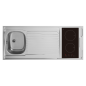 Evier inox reversible 1 cuve 140 cm domino induction Evier inox reversible 1 cuve 140 cm domino induction