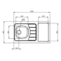 Kitchenette 100cm domino électrique meuble 1 porte frigo Kitchenette 100cm domino électrique meuble 1 porte frigo