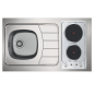 Kitchenette 100cm domino électrique meuble 1 porte frigo Kitchenette 100cm domino électrique meuble 1 porte frigo
