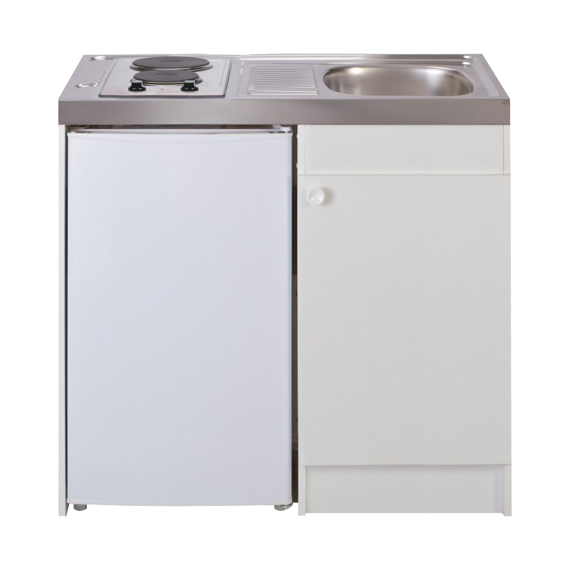Kitchenette 100cm domino électrique meuble 1 porte frigo Kitchenette 100cm domino électrique meuble 1 porte frigo
