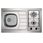 Kitchenette 100cm domino gaz meuble 1 porte frigo Kitchenette 100cm domino gaz meuble 1 porte frigo