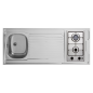 Kitchenette 140cm 1 domino gaz meuble 2 portes frigo Kitchenette 140cm 1 domino gaz meuble 2 portes frigo