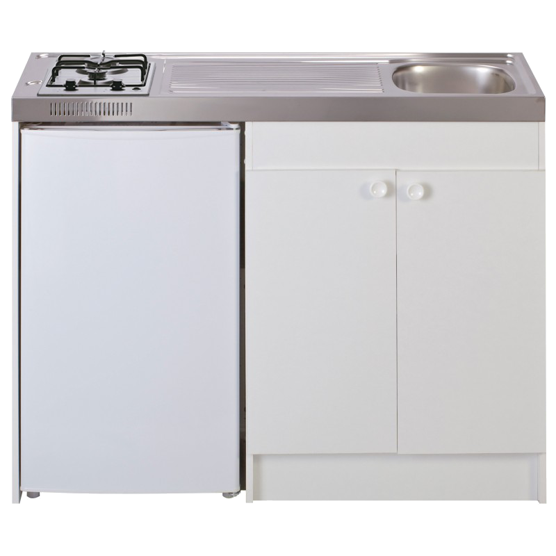 Kitchenette 140cm 1 domino gaz meuble 2 portes frigo Kitchenette 140cm 1 domino gaz meuble 2 portes frigo