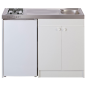 Kitchenette 140cm 1 domino gaz meuble 2 portes frigo Kitchenette 140cm 1 domino gaz meuble 2 portes frigo