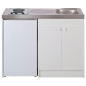 Kitchenette 120cm domino électrique minuterie meuble 2 portes frigo Kitchenette 120cm domino électrique minuterie meuble 2 portes frigo