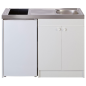 Kitchenette 120cm domino induction meuble 2 portes frigo Kitchenette 120cm domino induction meuble 2 portes frigo