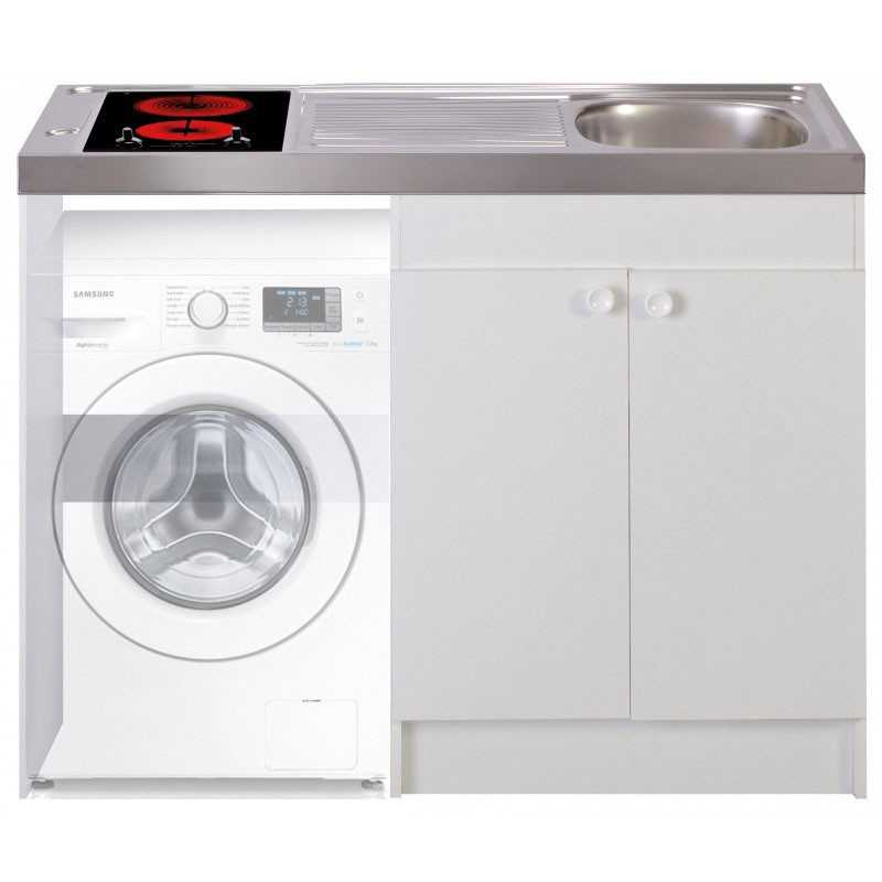 Kitchenette 120cm domino vitrocéramique manette sans réfrigérateur Kitchenette 120cm domino vitrocéramique manette sans réfrigérateur