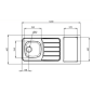 Kitchenette 120CM domino induction sans réfrigérateur Kitchenette 120CM domino induction sans réfrigérateur