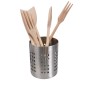 Pot a ustensiles haut rond inox gris fonce mat h15cm Pot a ustensiles haut rond inox gris fonce mat h15cm
