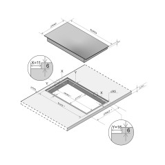 DOMINO 2 ZONES VITROCÉRAMIQUE SENSITIF