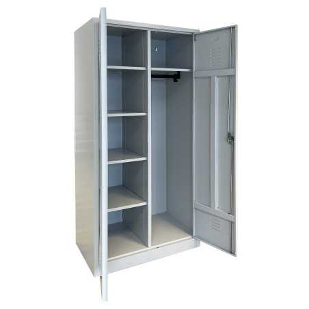 Armoire monobloc 2 portes 1/2 lingere L80xp50xh180cm