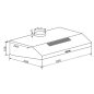 Hotte casquette inox 60cm 380M3/H