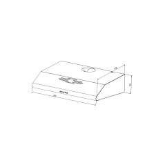 Hotte casquette blanche 60cm