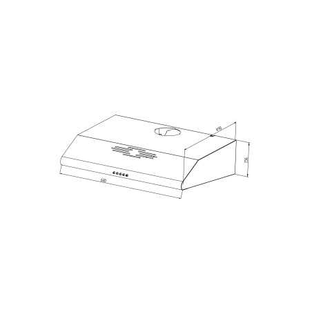 Hotte casquette blanche 60cm
