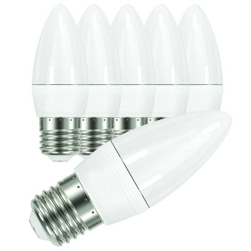 Lot 6 ampoules led e27 3k flamme 7 Watts