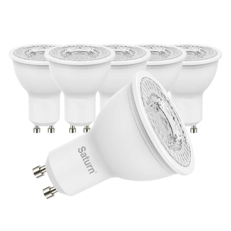 Lot 6 spots led gu10 3k 110° 7 Watts